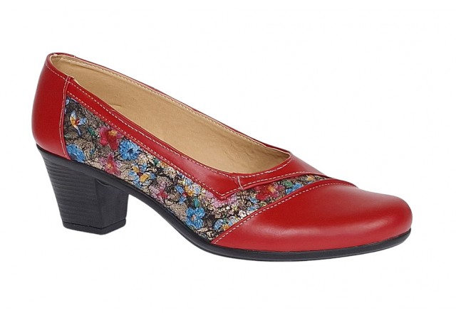 Pantofi dama eleganti din piele naturala Rosu Color MVSP26XR